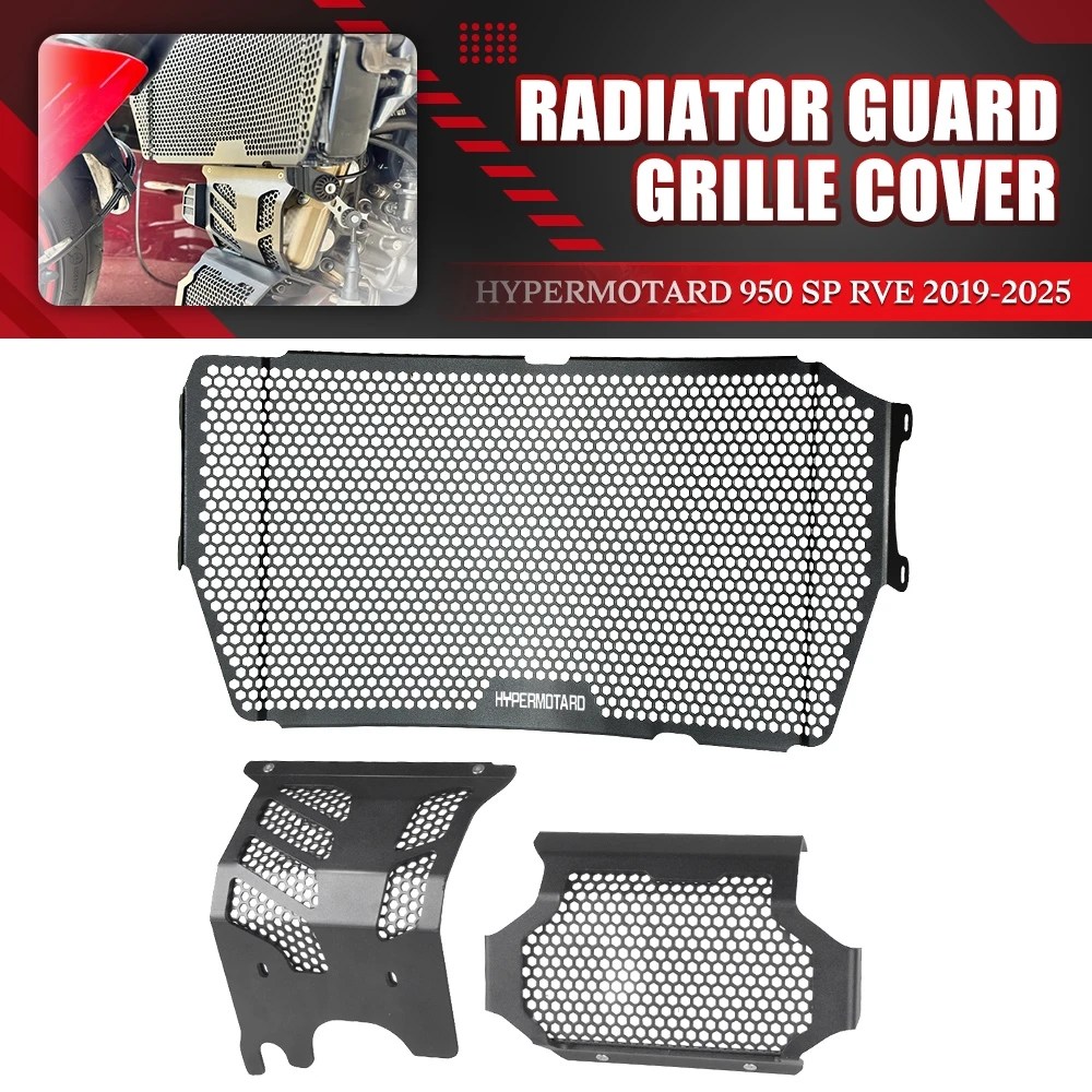 

FOR Ducati Hypermotard 950 RVE 2019 2020 2021 2022 2023 Radiator Guard Grill Cover Water Tank Cooler Protection Part Motorcycle