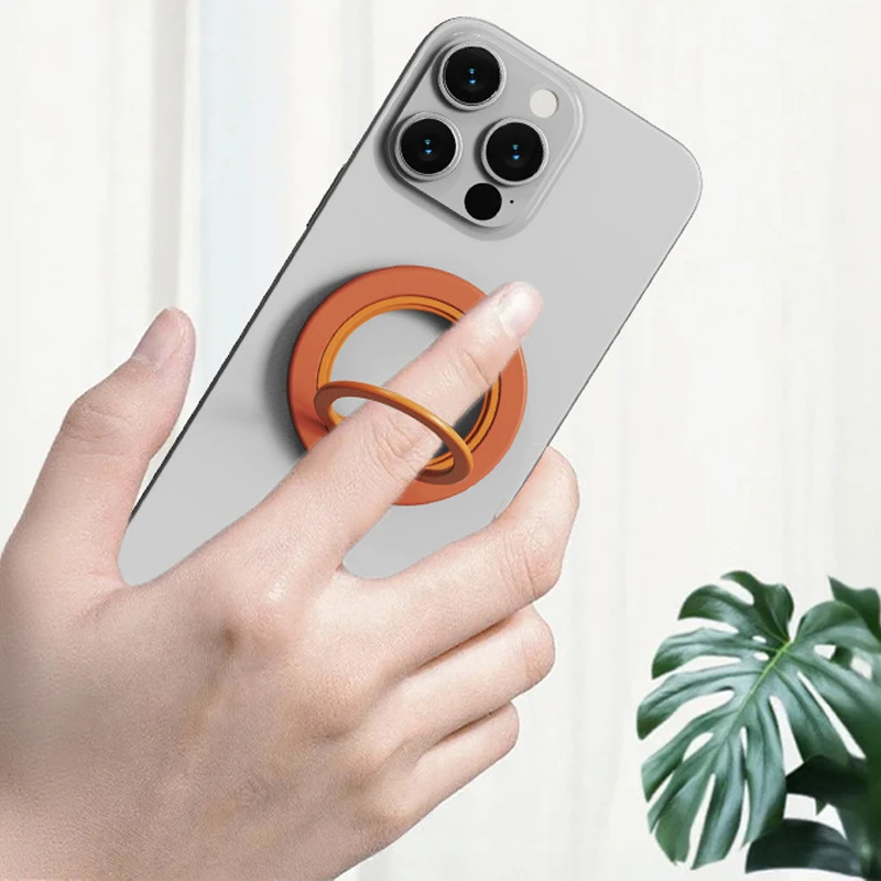 Magnetic for Magsafe Phone Holder Stand Mini Magnet Finger Ring Socket Cellphone Bracket for Phone 16 15 14 13 12Pro/Max