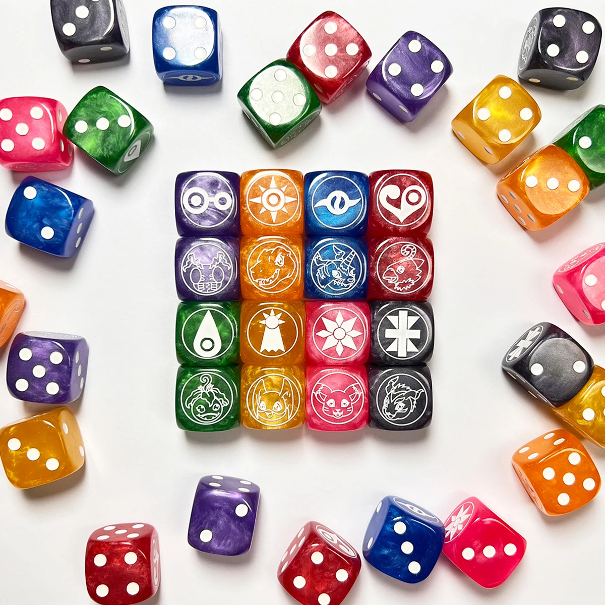 

2 шт./компл. Diy Self Made Digimon Adventure Gabumon милые игральные кости мультяшные пластиковые игральные кости настольная игра Dtcg Patamon Dice аниме подарочные игрушки