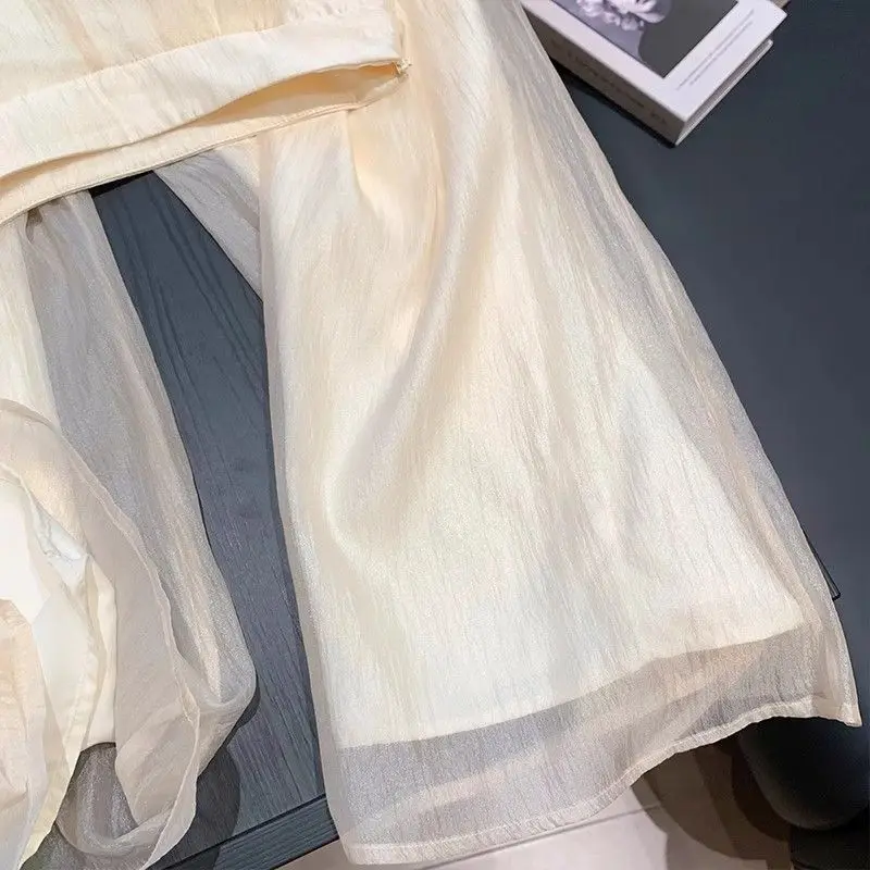 رقيقة شبكة السراويل النساء Pantalones Mujer الصيف المرقعة فضفاضة واسعة الساق الكورية موضة بنطلون شيك