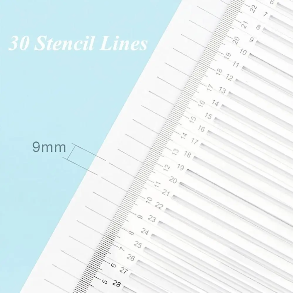 Writing Supplies Calligraphy Stencil Transparent Writing Straight Line Envelope Addressing Stencil Plastic Ruler Template