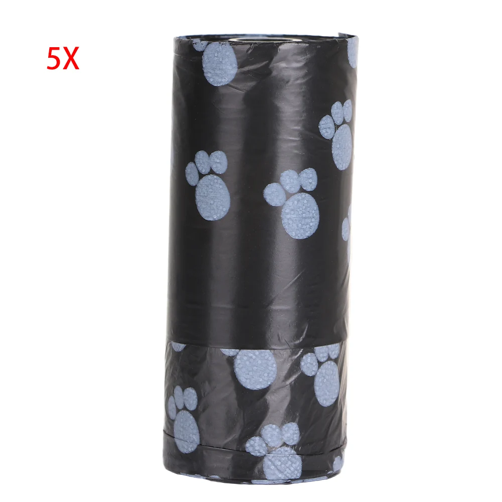 

Pooper Degradable Refills Scooper Plastic Clean-up Pick 5Rolls/75Pcs Pet Dog Waste Poop Bags
