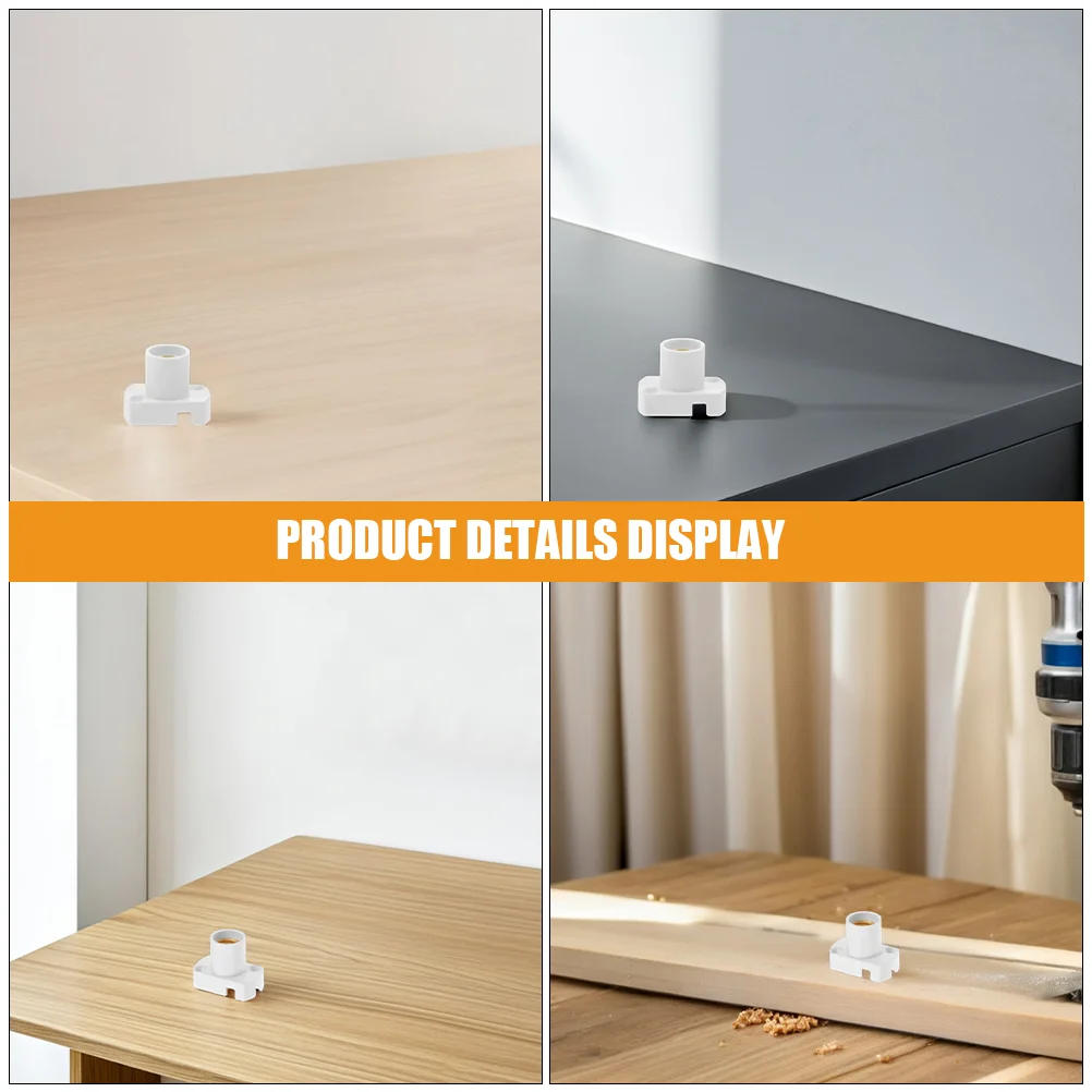 5pcs Threaded Lamp Holder Socket Replacement Base Bulb Fixture Screw in Lamp Base for LED Light Socket Parts