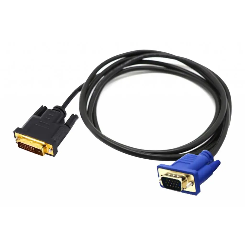 1.5 M VGA, aby Adapter DVI kabel kabel do monitora przewód połączeniowy dla ekran do laptopa PC