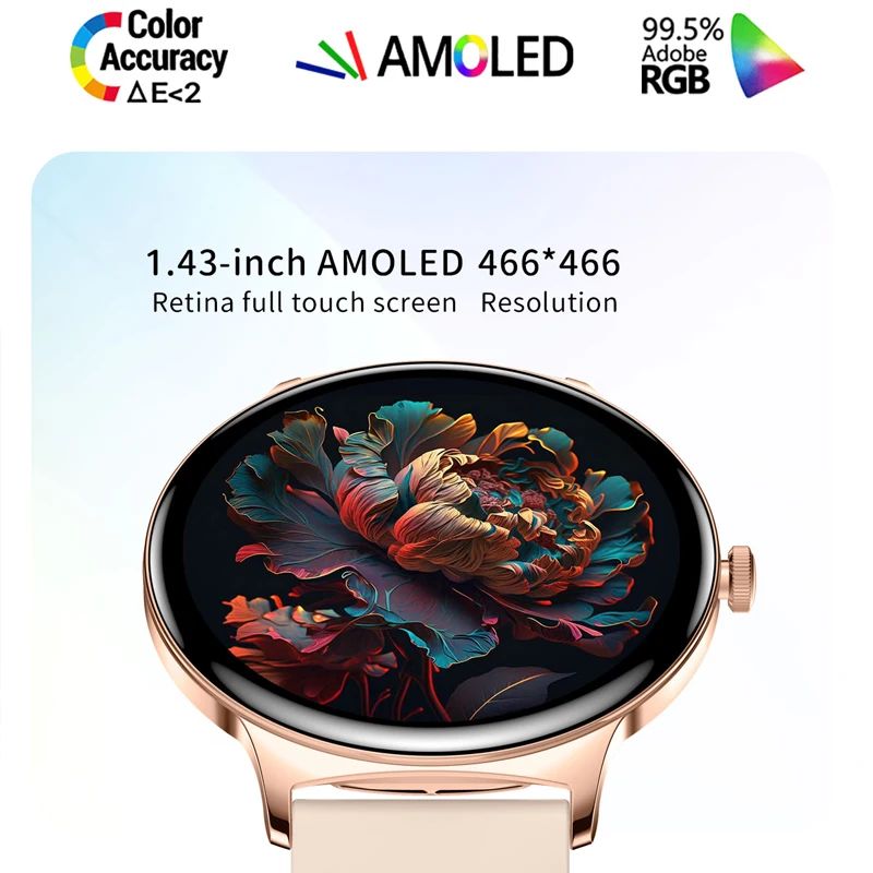 Smartwatch Huawei Xiaomi Nowy Ultracienki Damski Z Zawsze Włączonym Ekranem Wyświetlający Godziny, Sportowa Opaska Bluetooth Do Rozmów, Modny Smartwatch