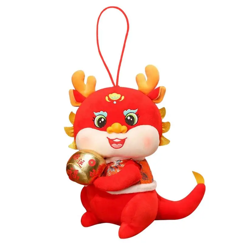 

Chinese New Year Dragon Plush Mascot Doll Soft Pendant Chinese Folk Style Zodiac Plush Toy Souvenir For Spring Festival New