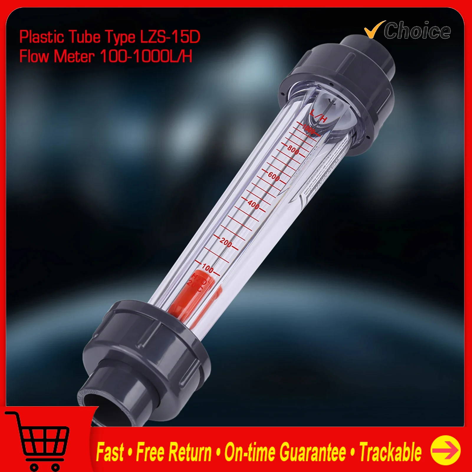 

Instantaneous Flowmeter Plastic Tube Type 100‑1000L/H Water Meter Flowmeter LZS‑15D Water Flowmeter Tube Type Flowmeter
