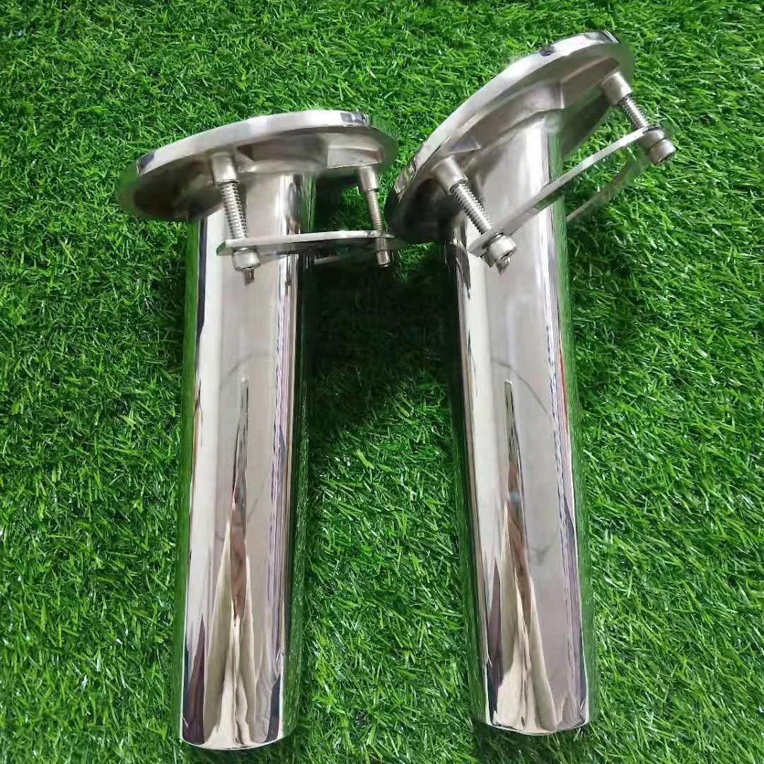 STTL 15 Degree Stainless Steel Flush Mount Fishing Rod Holder Marine-Grade Anti-Rust Shockproof for Boat/Deep Sea Fishing
