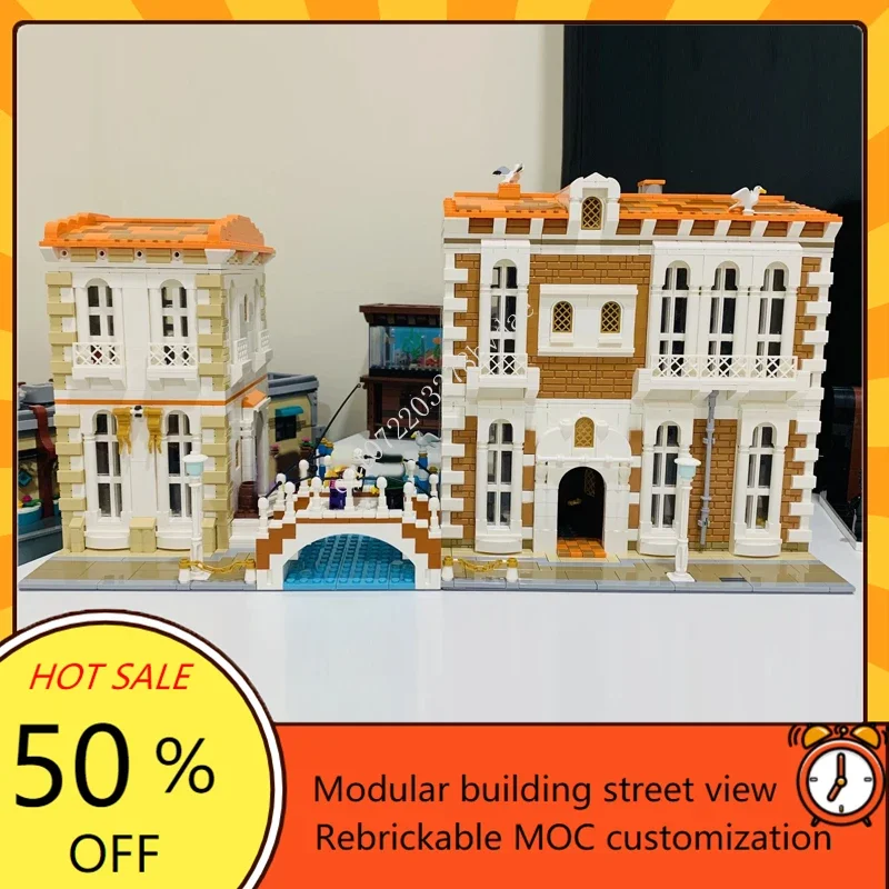 3462PCS Venetian Houses Modular MOC-910023 Creative street view Model Building Blocks Architecture  Assembly Model Toys Gift