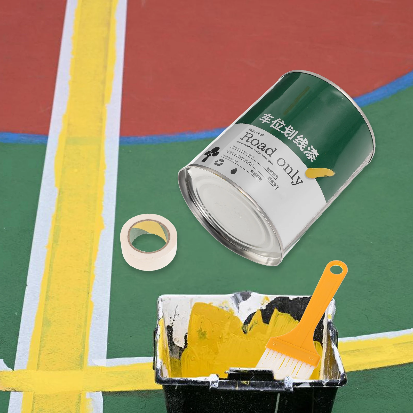 

Outdoor Court Marking for Parking Lot Lines Striping Traffic Painting Road