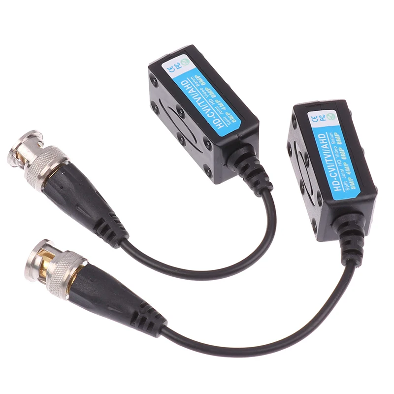 1Pc Monitoring Twisted Pair Video Transmitter BNC Network Cable Converter High Definition Video And Anti-Interference
