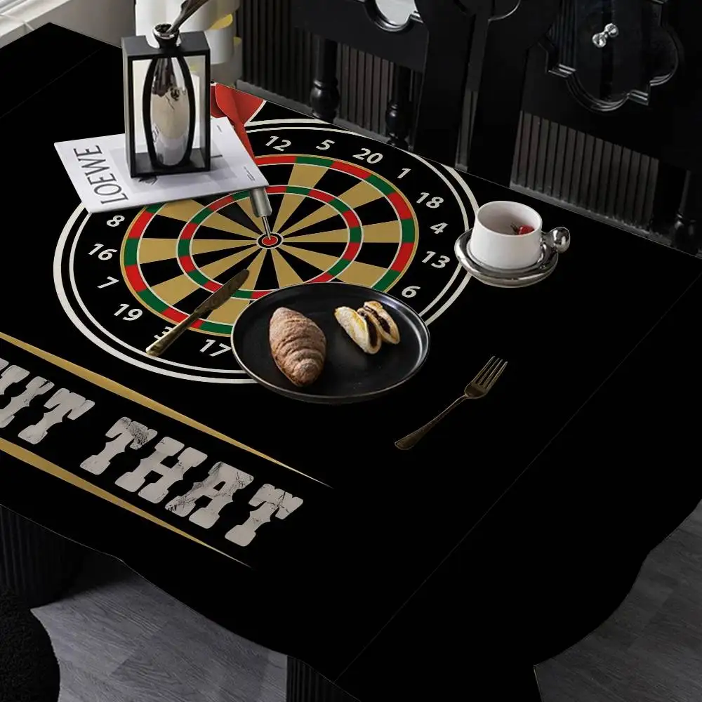Spielzimmer Dart Rechteck Tischdecke Tischdekoration Wiederverwendbare wasserdichte Küche Esstischdecke Urlaub Party Dekoration