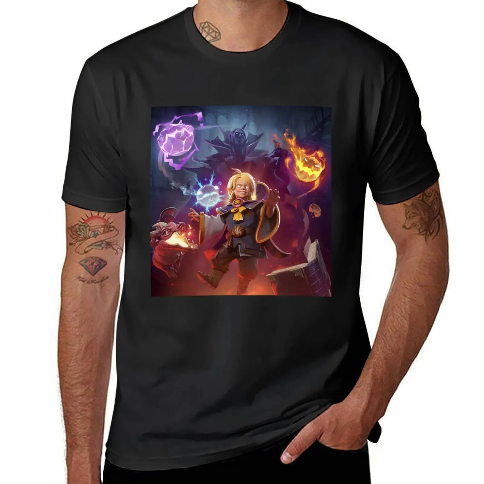 Dota 2 Baby Invoker Art T-Shirt boys animal print summer clothes blacks clothes for men