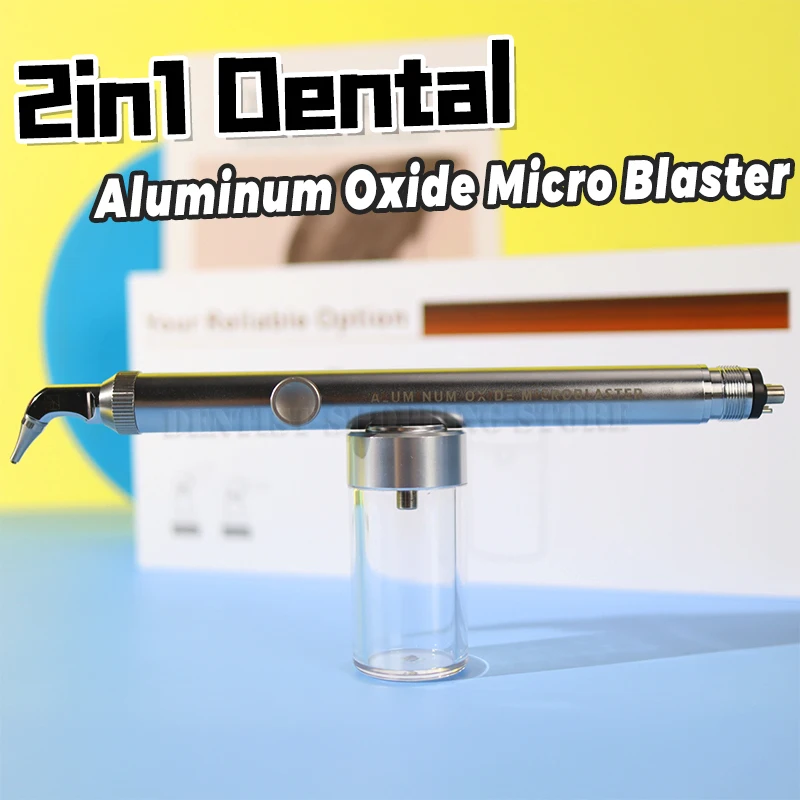 

2in1 Dental Aluminum Oxide Micro blaster High Pressure Alumina Air Abrasion Polisher Microetcher Sandblasting With Water Spray