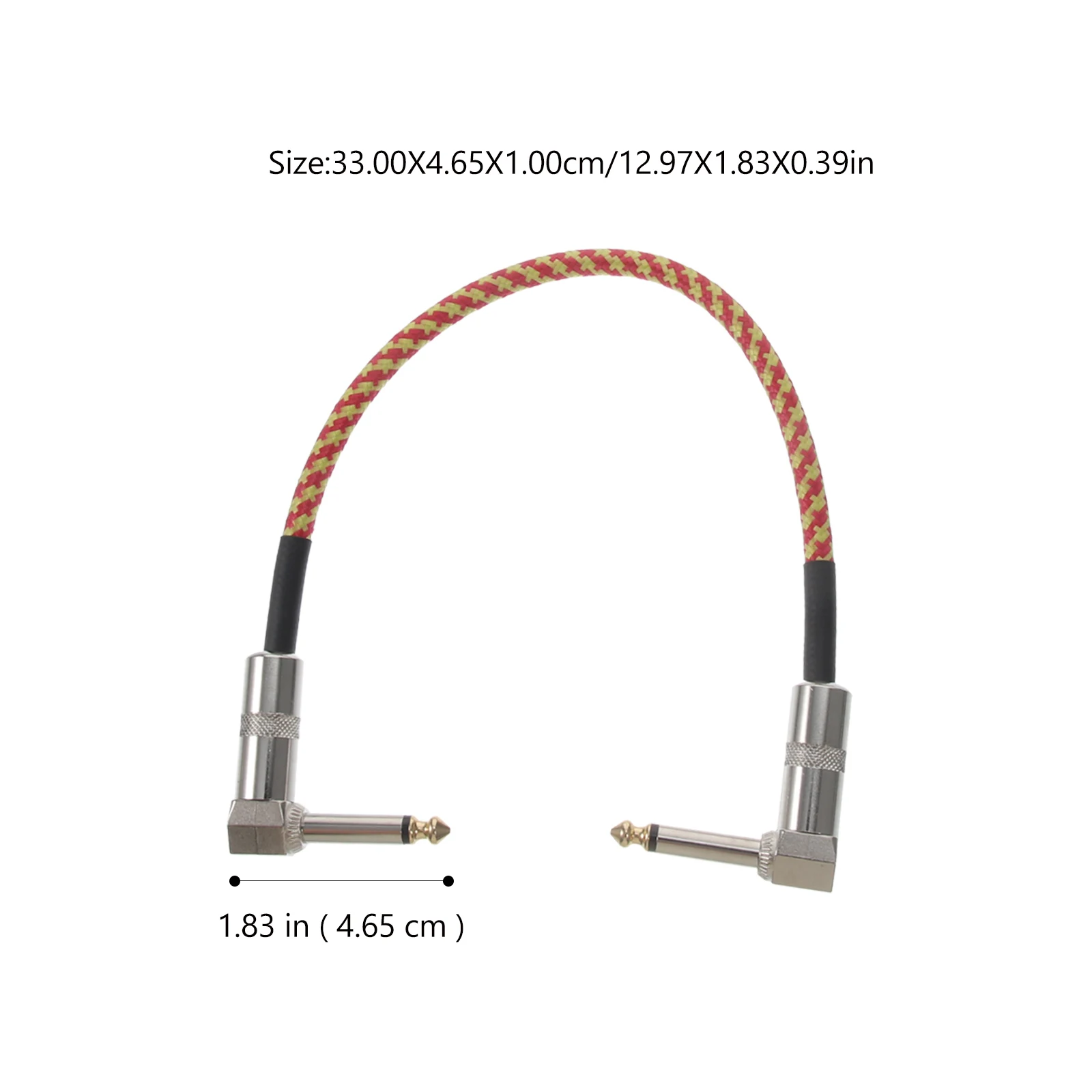 

3Pcs Guitar Effect Cable Durable Nylon Braided 635mm Male to Male Patch Cable for Electric Guitar Bass Keyboard Professional