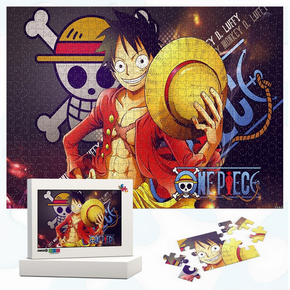 

Popular Manga Wooden Jigsaw Puzzle One Piece Anime Series Unique Design Jigsaws Main Characters Monkey D. Luffy Cartoon Puzzle