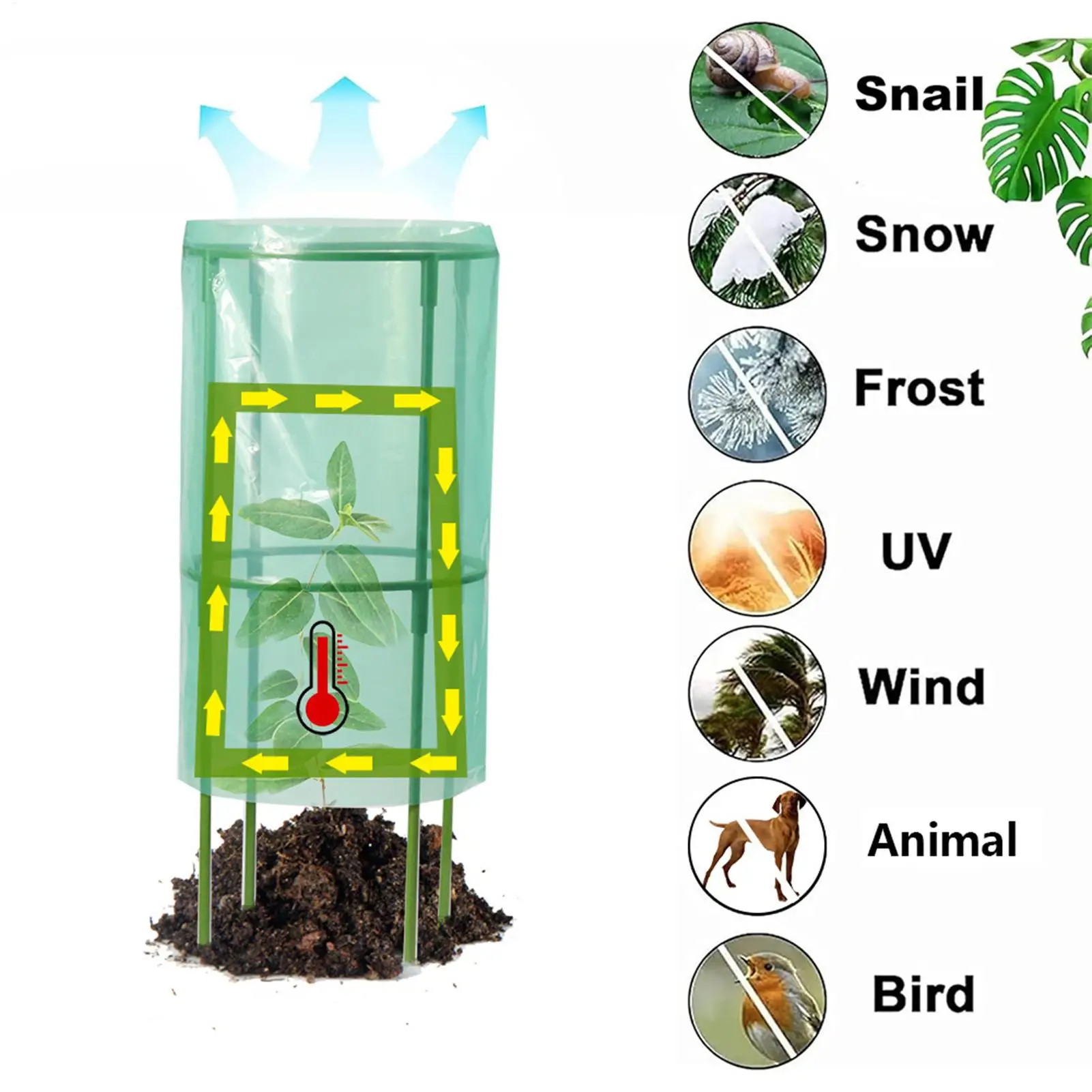 

2pcs Garden Cloches For Plants Seedling Plant Protector Covers For Garden Multifunctional Protective Cover Gardening