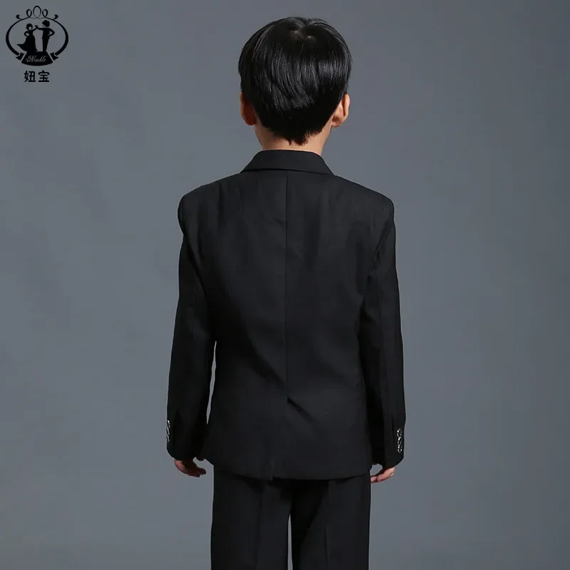 Spring Autumn Formal Suits for Boys Set Children Party Host Wedding Costume Blazer Vest Pants 3Pcs Wholesale Clothing