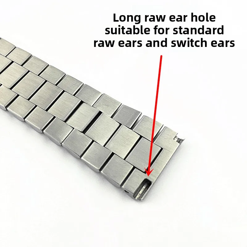 شعار مخصص ثلاثة حبة الفولاذ المقاوم للصدأ حزام ساعة اليد قوس مشبك الملحقات سوار الصلب مع مشبك فراشة والتبديل الأذن