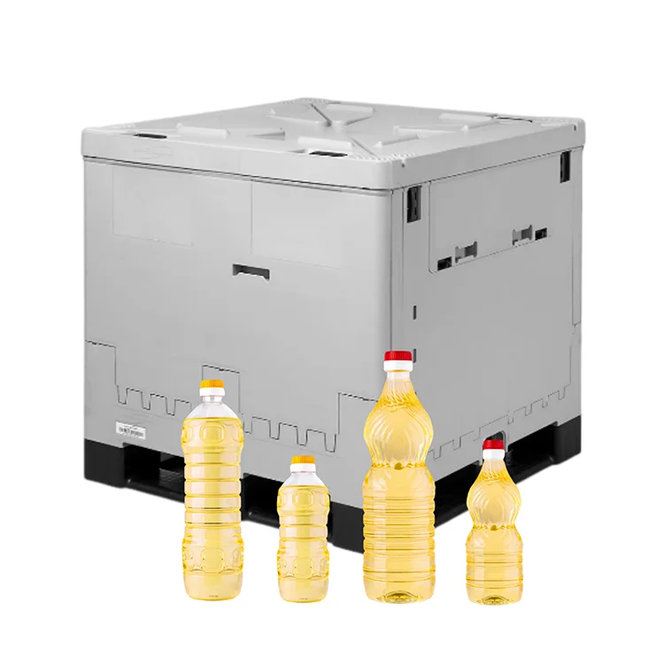 Milk Juice Wine Beer Cream Vinegar Mix Yogurt Soy Sauce Oatmeal Ketchup 1000L Plastic Foldable IBC