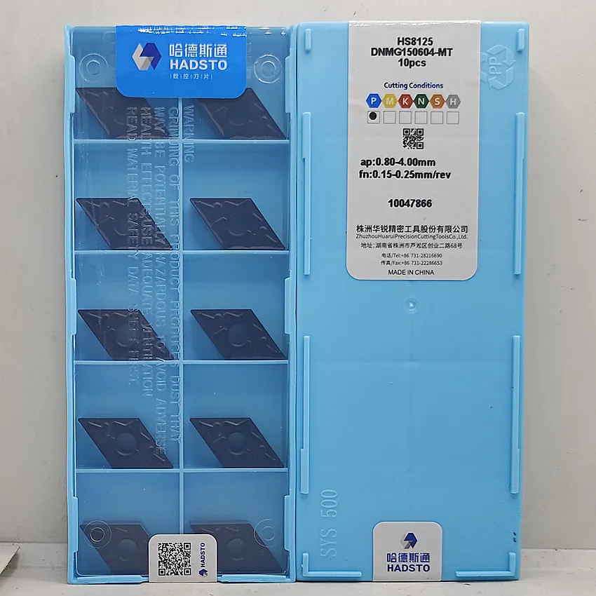 

10pcs DNMG150604-MT HS8125 DNMG441 DNMG150604 HADSTO CNC carbide inserts Turning inserts For Steel