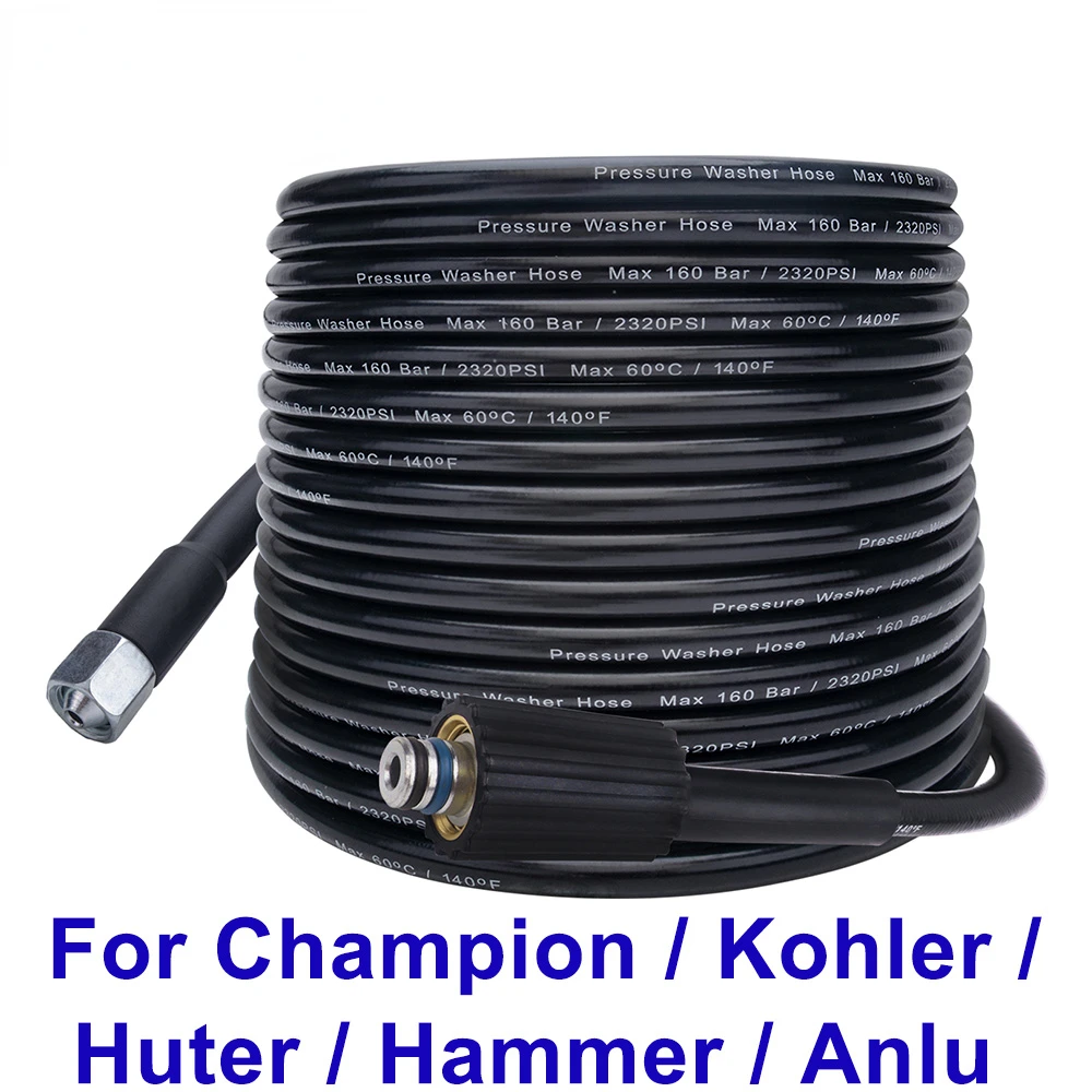 

High Pressure Washer Hose Car Washer Water Cleaning Hose 10m * 160bar for Huter IPC Hammer Kohler Champion pressure washer