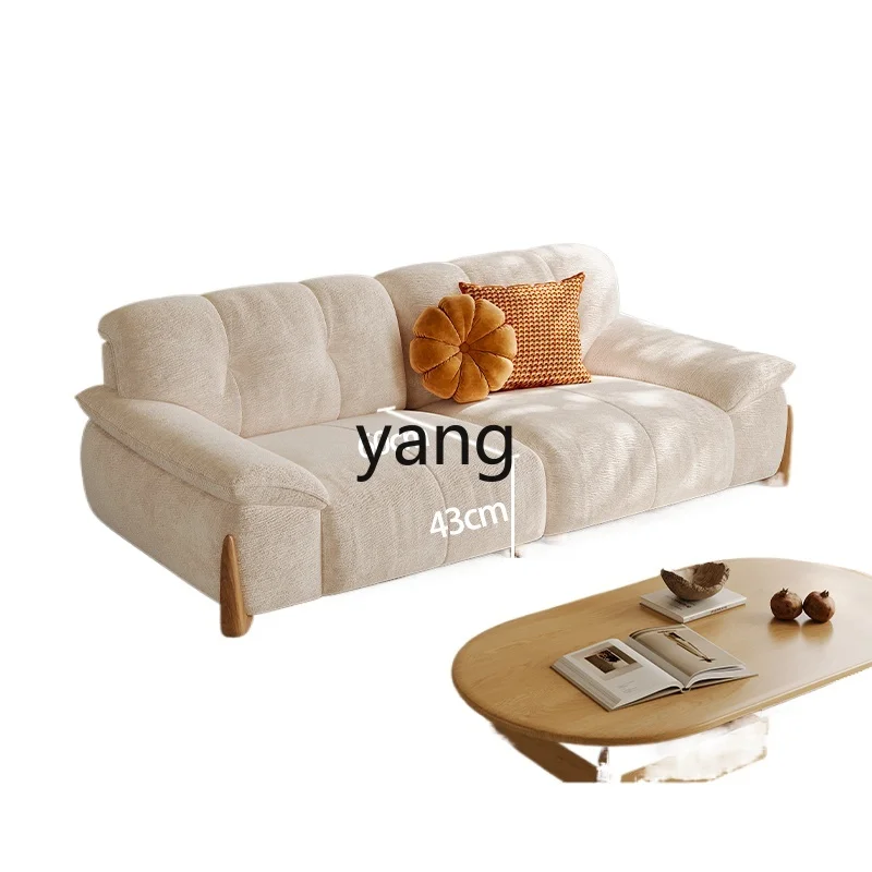 

LMM antique fabric sofa living room removable cream cloud sofa chenille