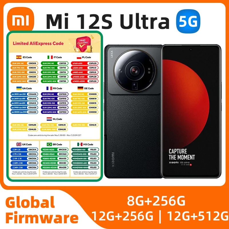 

Xiaomi Mi 12S Ultra Smartphone 256GB/512GB Snapdragon 8 Gen 1+ Octa Core 50MP Leica lens 120Hz 6.73″ used phone