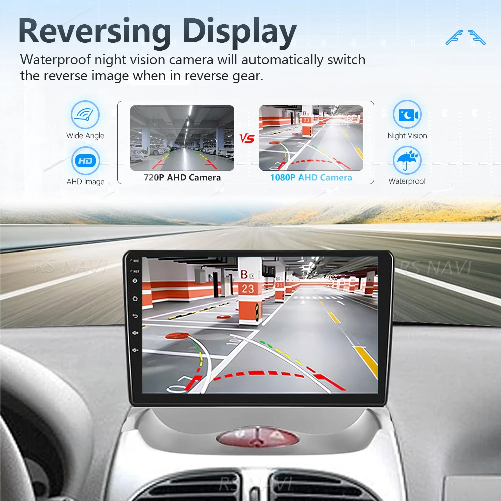 For peugeot 206 2004 - 2008 Citroen C2 2006 - 2013 Plug and Play Snapdragon Carplay Auto 2K Screen Car Radio Player Android 16 view 5