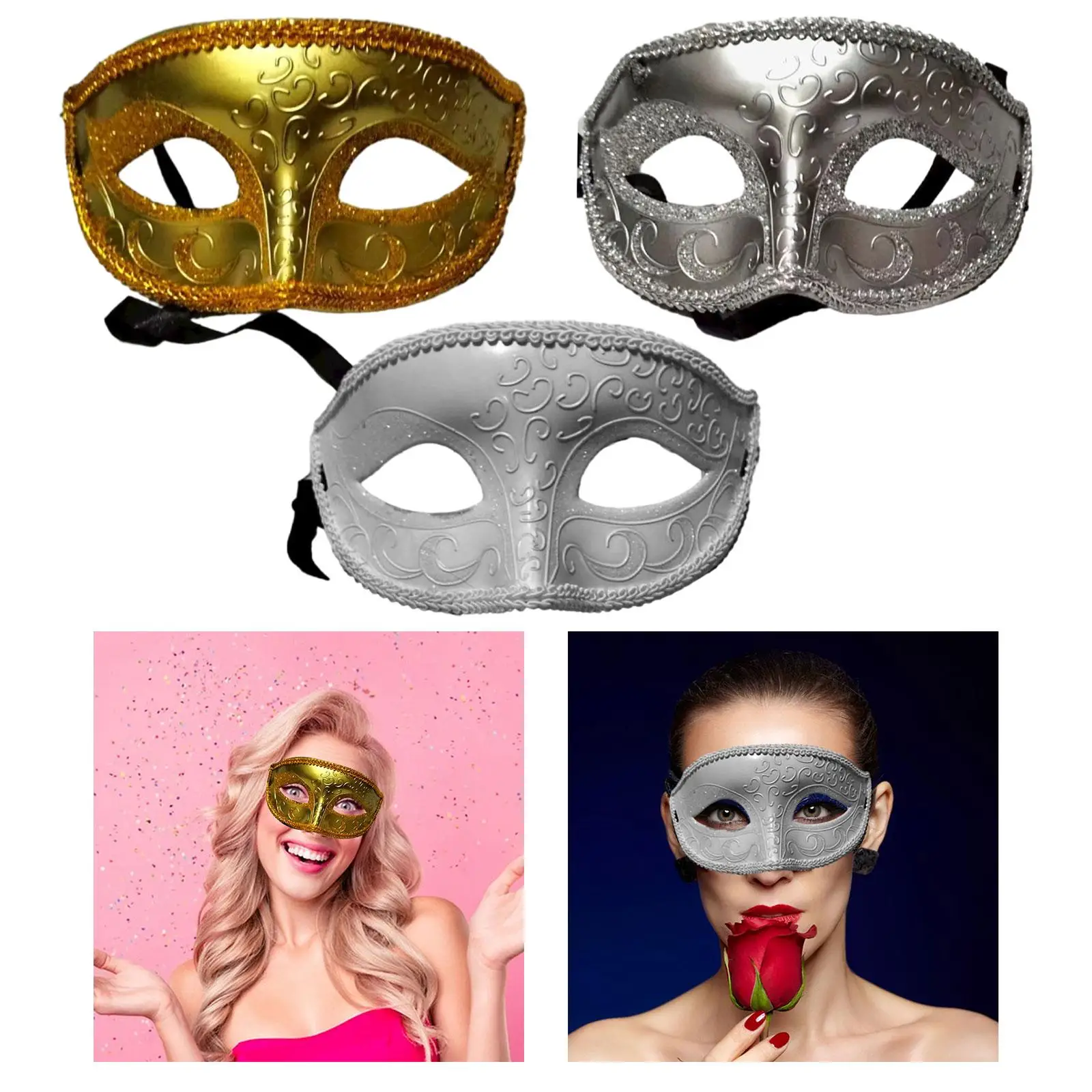 Masquerade Mask Decorative Costume Mask for Roles Play Fancy Dress