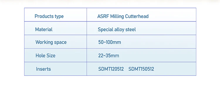 SUREWEL ASRF12 ASRF15 Fräskopf-Schneidwerkzeughalter 50 63 80mm für SDMT1205 SDMT1505 Einsätze Fräsgreifer – Detail 3