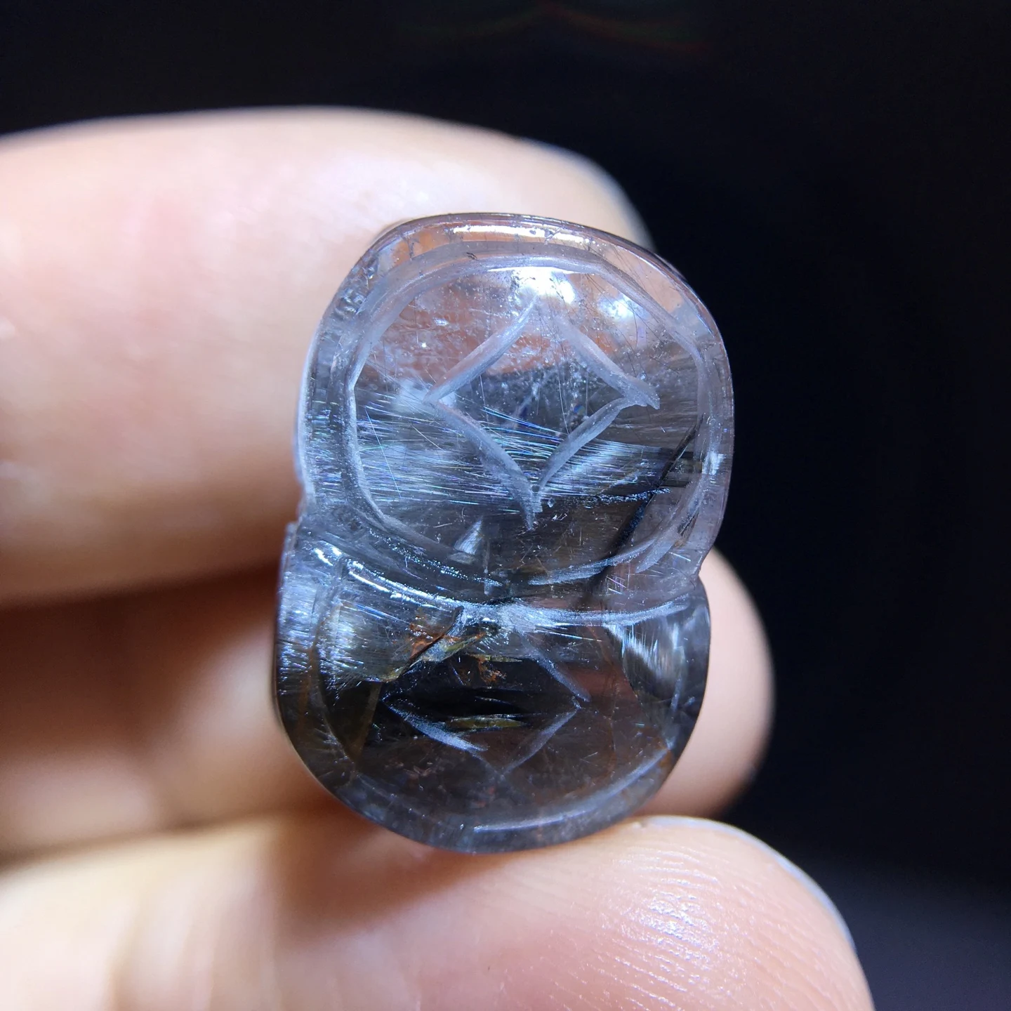 

Natural Brookite Platinum Rutilated Pendant Pi Xiu 18.2/12.6/10.1mm Women Men Bead Jewelry Fashion AAAAAA
