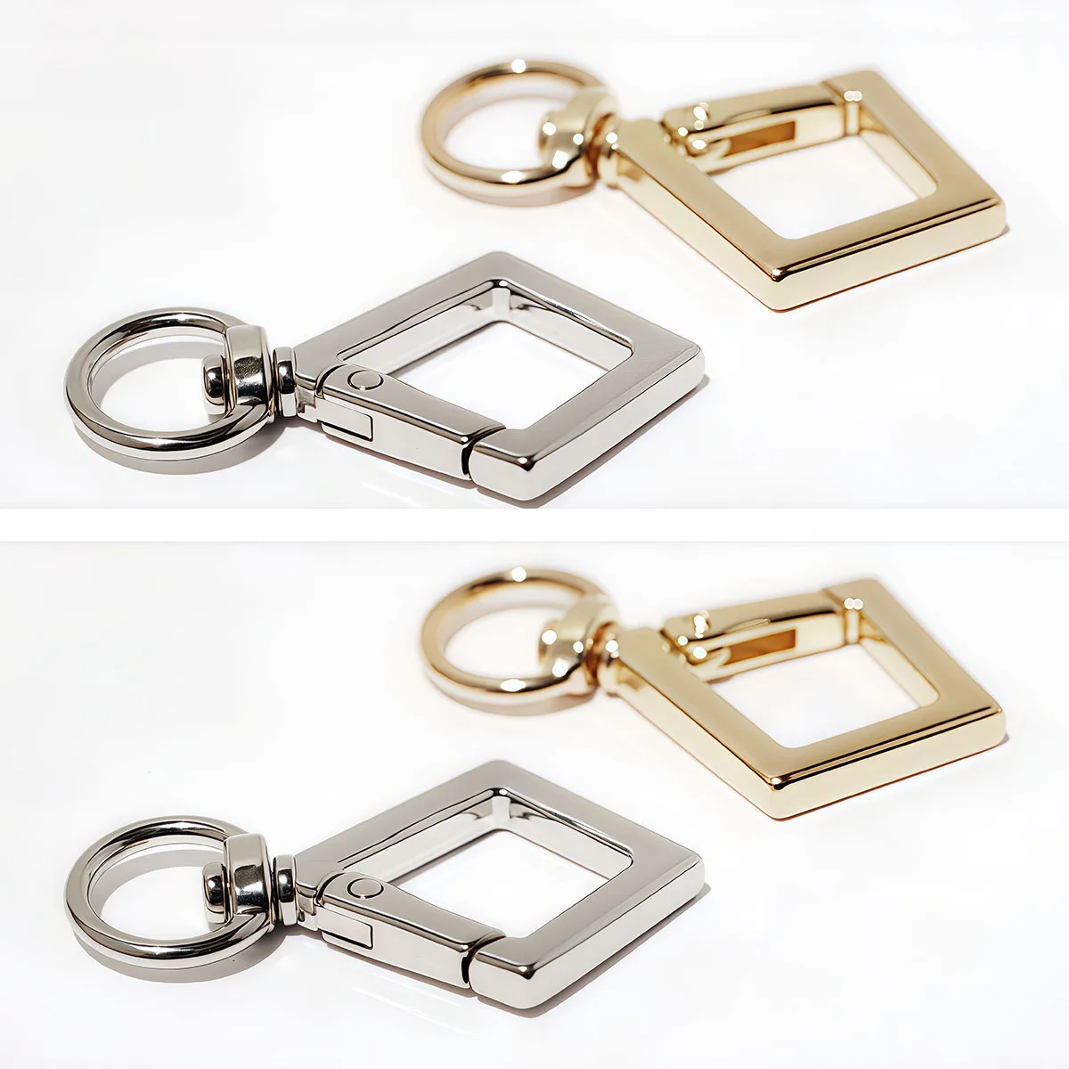 1-3 Stück Rautenförmige Schlüsselanhänger, Karabinerhaken, Karabiner, Hummerhaken, Taschen- und Handtaschenriemen-Anhänger, Schlüsselring, Zubehör für die Schmuckherstellung – Detail 4