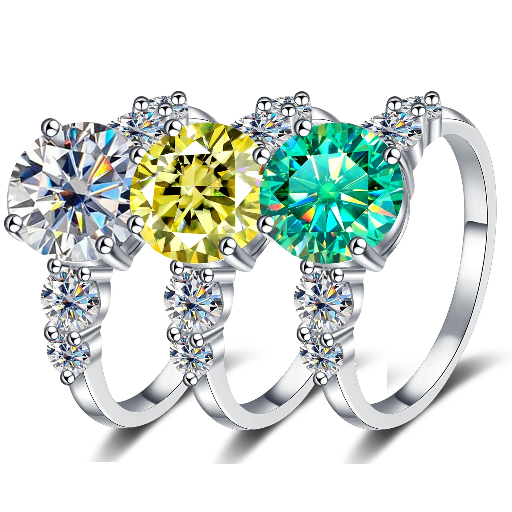 

Кольцо Super Flash с муассанитом и сертификатом 3,8 карата, пройденный тест на бриллианты, серебро S925, женские свадебные украшения, подарок