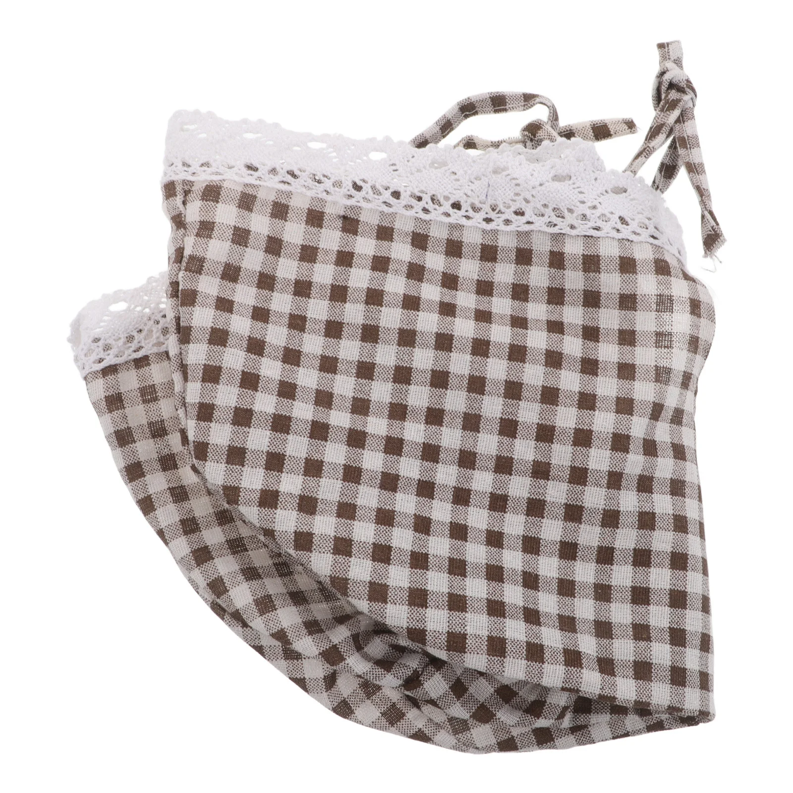 Plaid Picknick Korb Liner Ersatz Spitze Einsatz Tuch Abdeckung Bauernhaus Korb Futter für Wicker Rattan Dekorative Lagerung