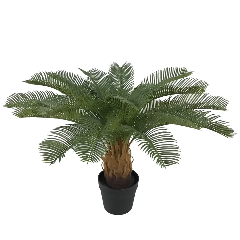 Artificial Cycas Sago Bonsai Plant for Home Decor Cycas Revoluta Handicraft Palm Tree with Pot