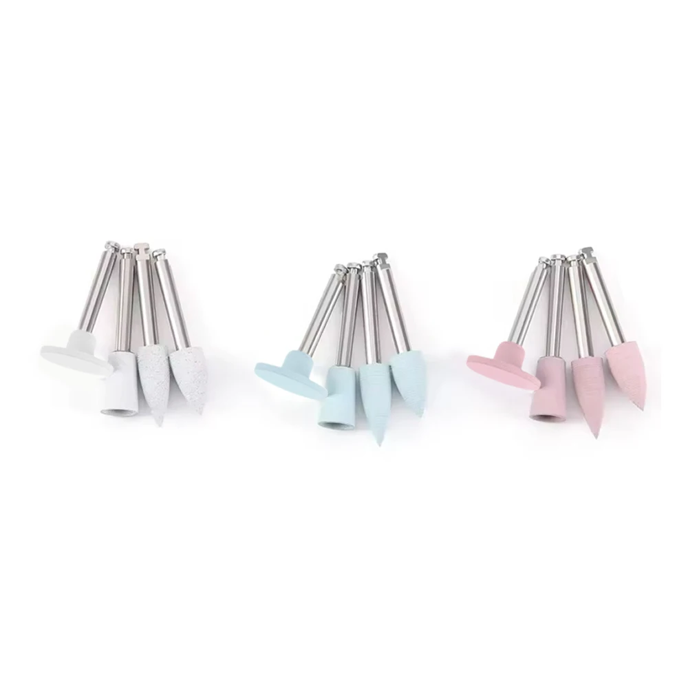 หัวขัดยางซิลิโคน 12 ชิ้น สำหรับเครื่องขัด 2.35 มม. สำหรับเครื่องขัดแบบมือหมุนความเร็วต่ำ