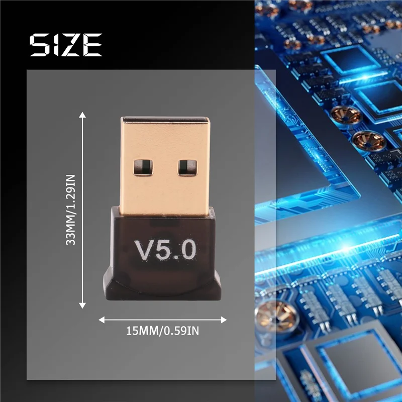Adattatore USB Bluetooth 5.0 A25P per PC Win10/8.1/8/7/Ricevitore/trasmettitore dongle Bluetooth per supporto per collegare le cuffie
