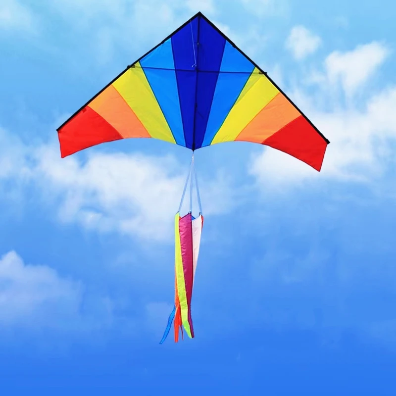 gratis verzending regenboog vliegeren speelgoed outdoor fun grote delta vliegers windzakken kite windsurf gooien zweefvliegtuig regenboog hoge vliegers