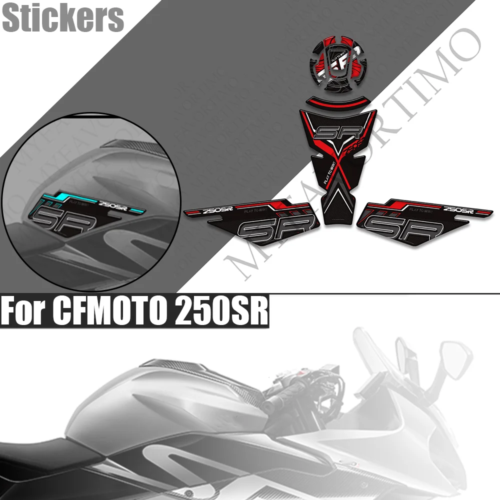 

for CFMOTO 250SR Motorcycle Tank Pad TankPad Side Grips Fuel Oil Knee Protector Stickers Decals For CF MOTO 250SR Gas Protector