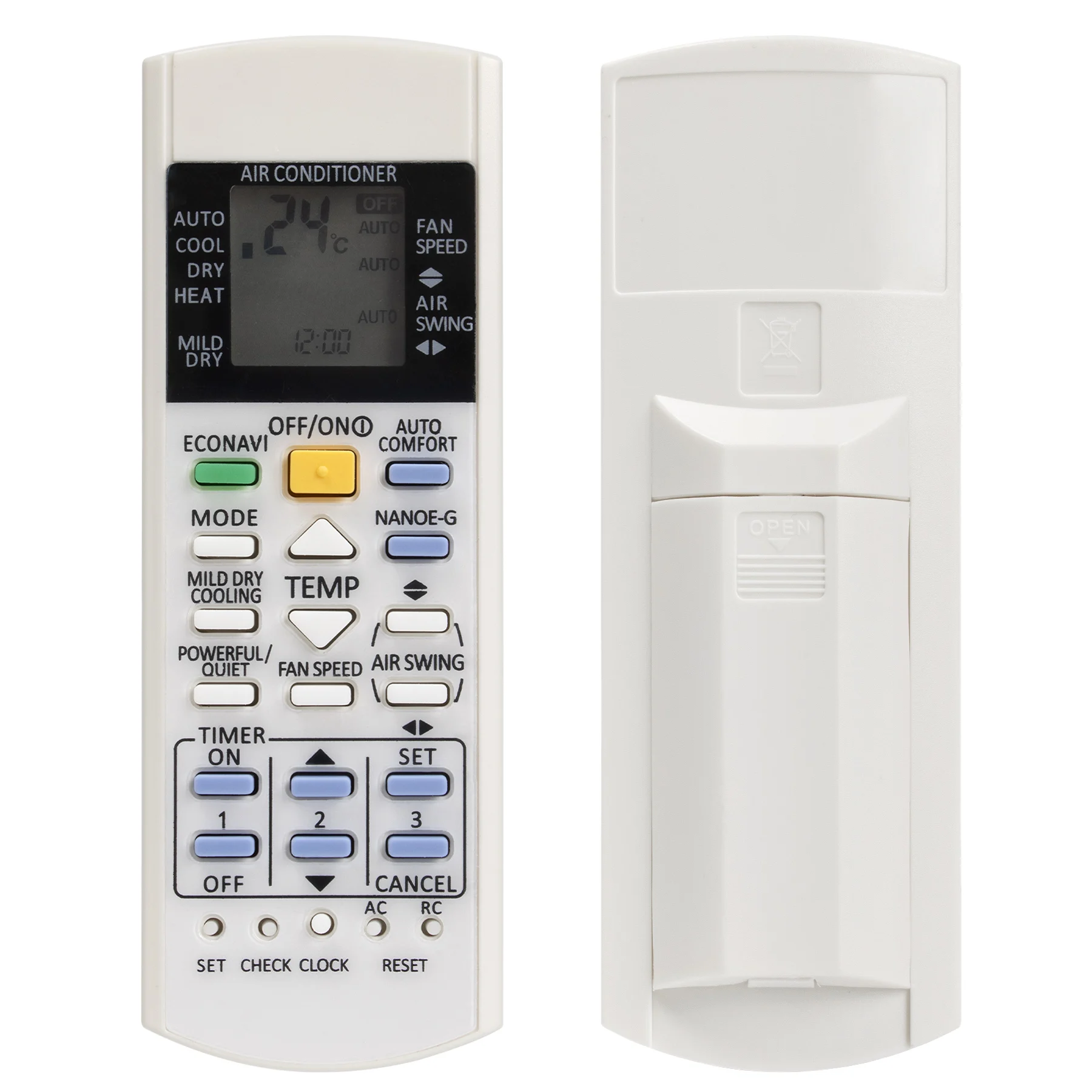 Remote Control Use for Panasonic A75C3208 A75C3706 A75C3708 A75C3300 KTSX5J A75C3167 A75C3607 Air Conditioner Controller