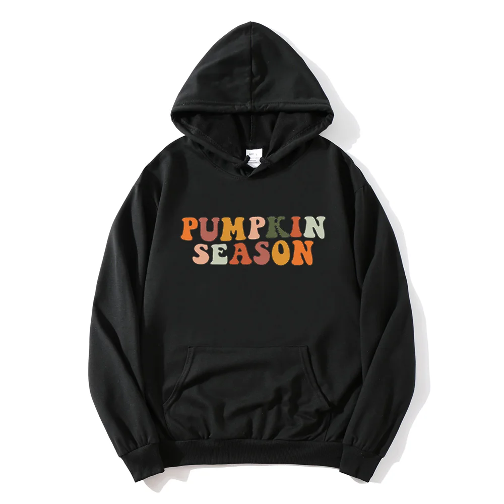 

Pumpkin Season Hoodie Fall Colors Sweatshirts Design Cute Thanksgiving Happy Fall Sweatshirt Aesthetic Boho Fall Tops