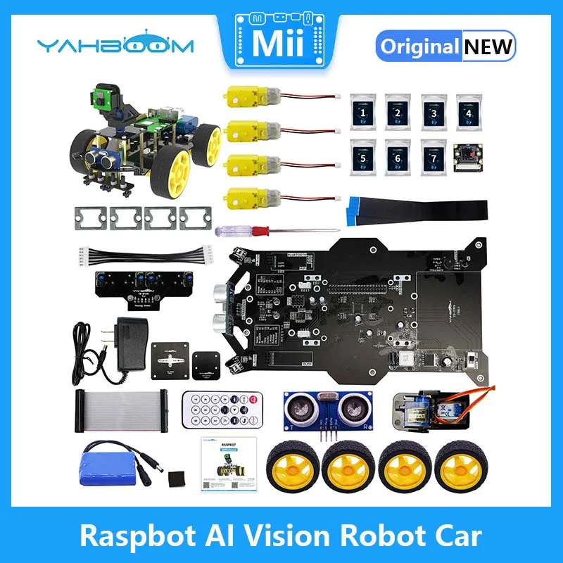 Imagem -03 - Raspbot ai Vision Robot Car Kit Programável com Câmera Raspberry pi 4b 3b