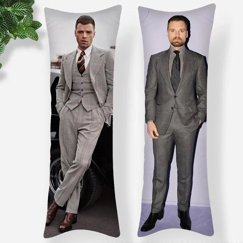 Custom Sebastian Stan Pillow Case 3D Double-Sided Print Smooth Soft Fabric Pillow Cover For Boys Girls Gift 1102