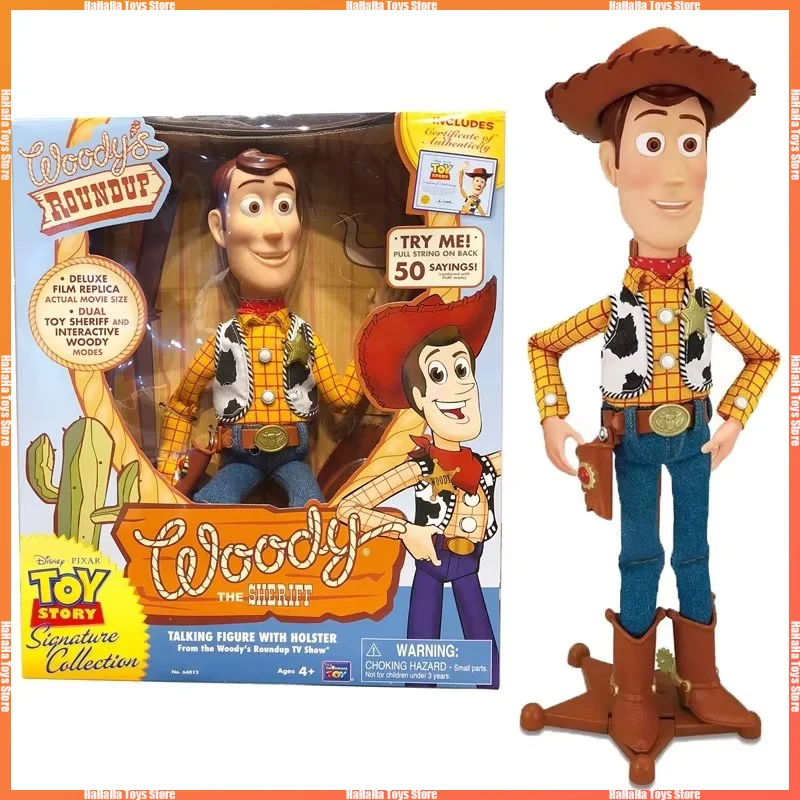 Genuine 20th Anniversary Toy Story Cowboy Woody Sheriff Jessic Pull Line Talk Interactive Buzz Lightyear Doll Kawaii Toys Gifts