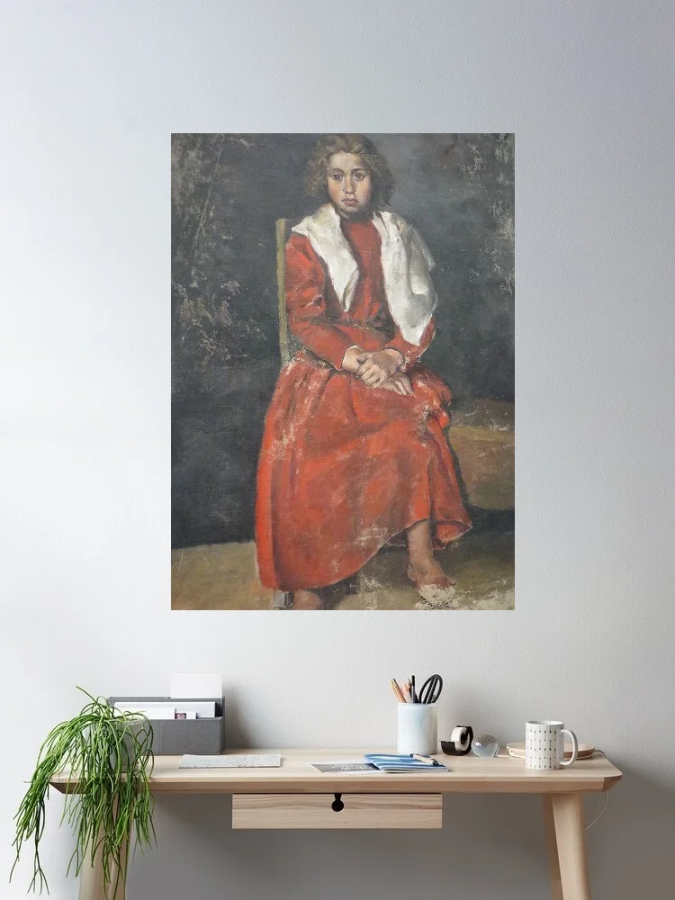 La Chica Descalza, 1895. La Coruña. Póster Impreso en Lienzo, con Licencia del Museo Nacional Picasso-Paris, Decoración para Sala de Estar