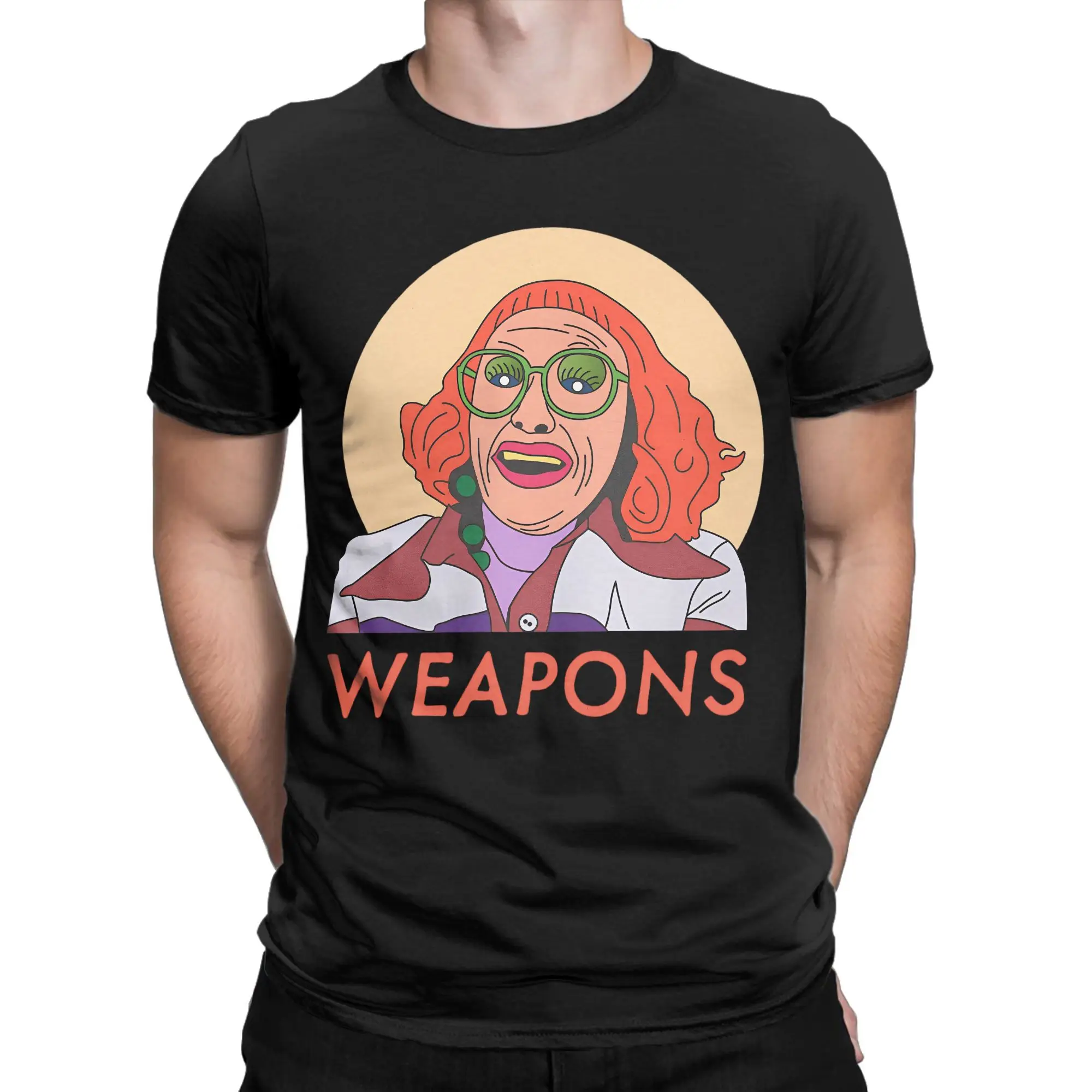 Men Weapons Horror Movie Aunt Gladys T Shirts  100% Cotton Tops Novelty Short Sleeve Crew Neck Tee Shirt Gift Idea T-Shirts