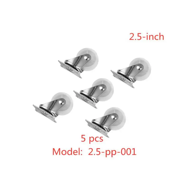 

(5 Packs/lot) Spot 2.5-inch White PP Caster Diameter 6.5cm Flat Movable Wheel Light Plastic Oven