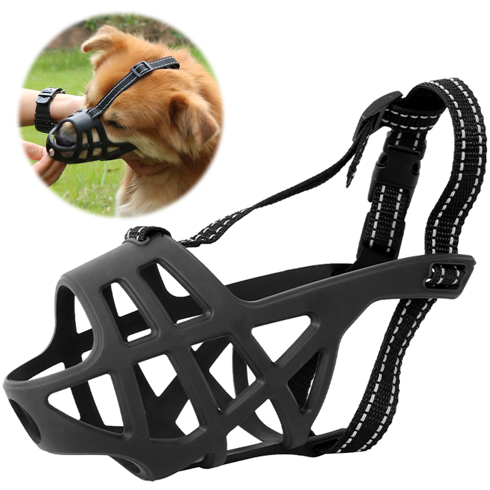 Bozal de Plástico Suave para Perros, Ligero, Adecuado para Peluquería Canina, Recorte y Entrenamiento