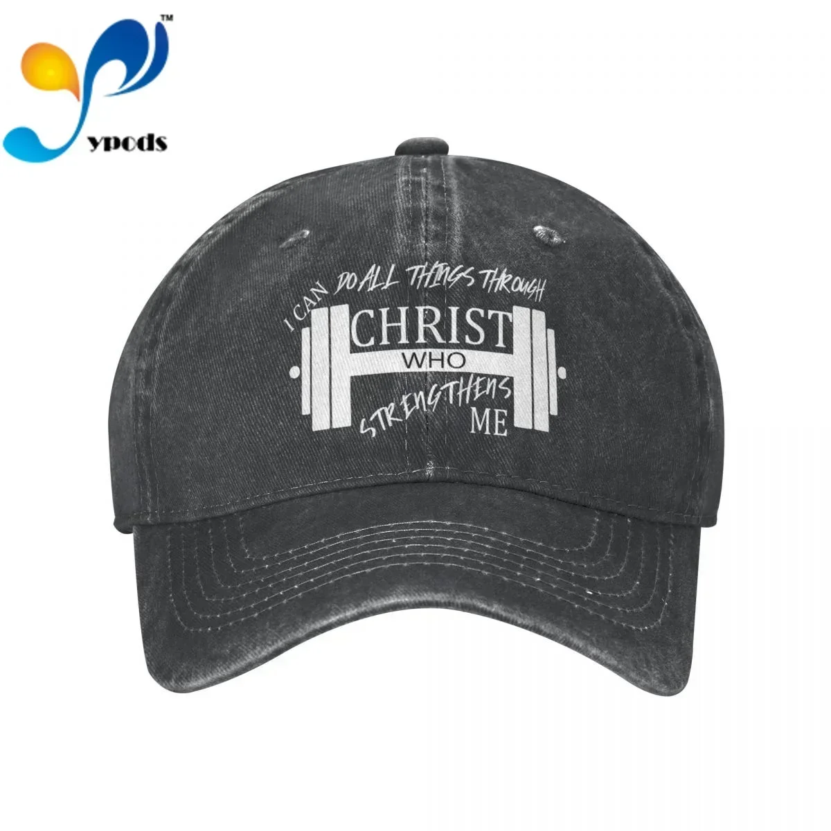 

New Brand Anime I Can Do All Things Through Christ Who Strengthens Me Snapback Cap Cotton Baseball Cap Men Women Hip Hop Hat